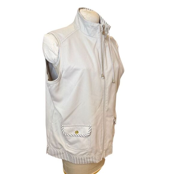 Allison Daley Full Zip Women’s Vest Sz. 16 Khaki Outdoors Golf - Picture 10 of 13